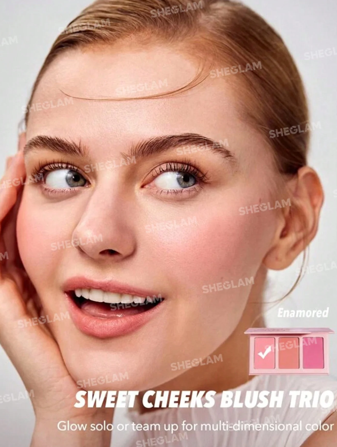 Sweet Cheeks Blush Trio-Enamored 18g