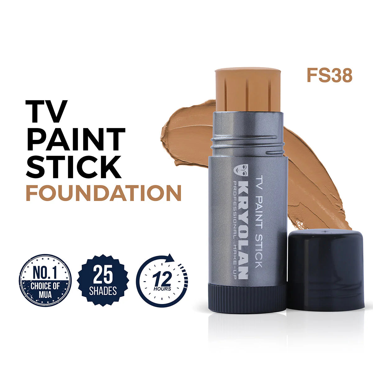 Kryolan TV Paint Stick – High-Coverage Cream Foundation for Professional Makeup