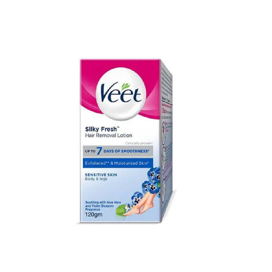 Veet Hair Removal Lotion 120g – For Sensitive, Dry & Normal Skin | Smooth & Nourished Skin