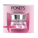 PONDS BRIGHT MIRCALE NIASORCINOL SFP30 DAY+Night CREAM 45 GM
