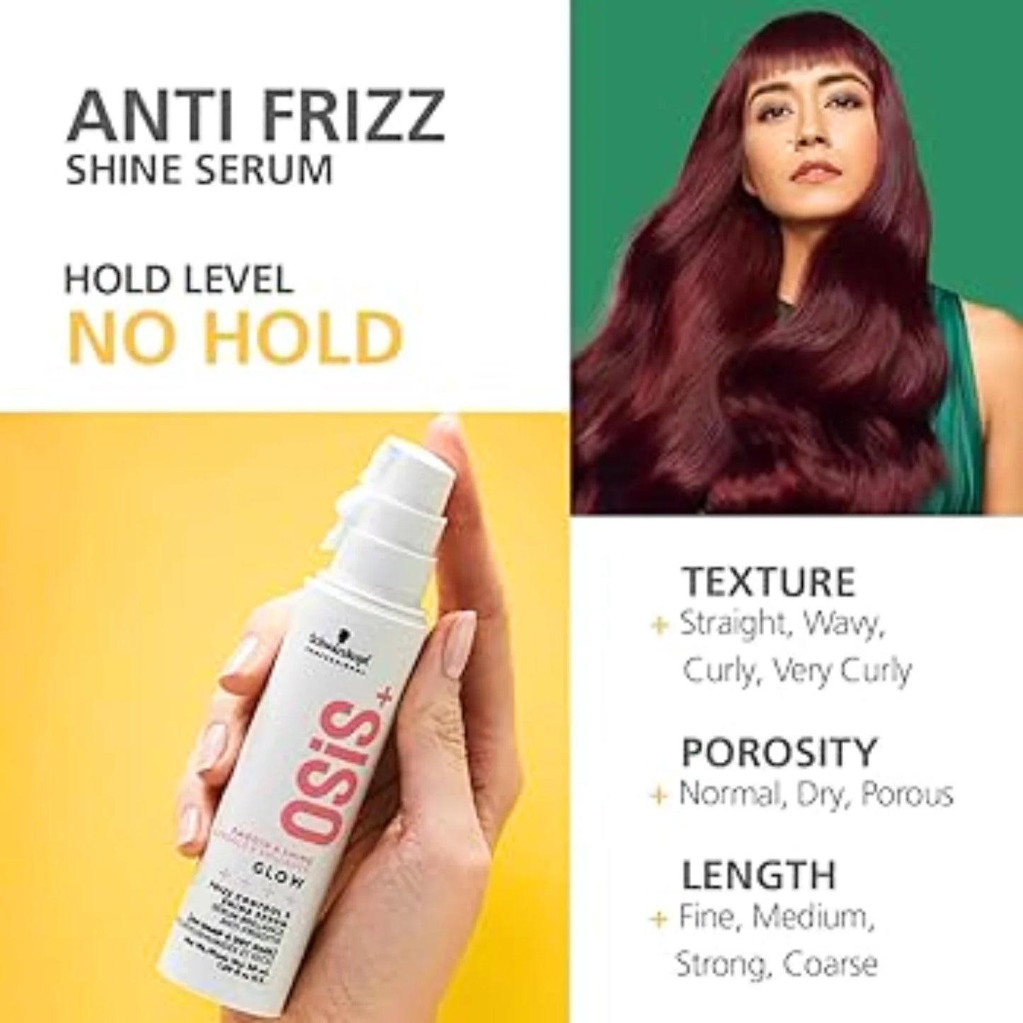 OSiS+ پروفیشنل ہموار اور چمکدار ہیئر سیرم برائے فریز کنٹرول 50ml