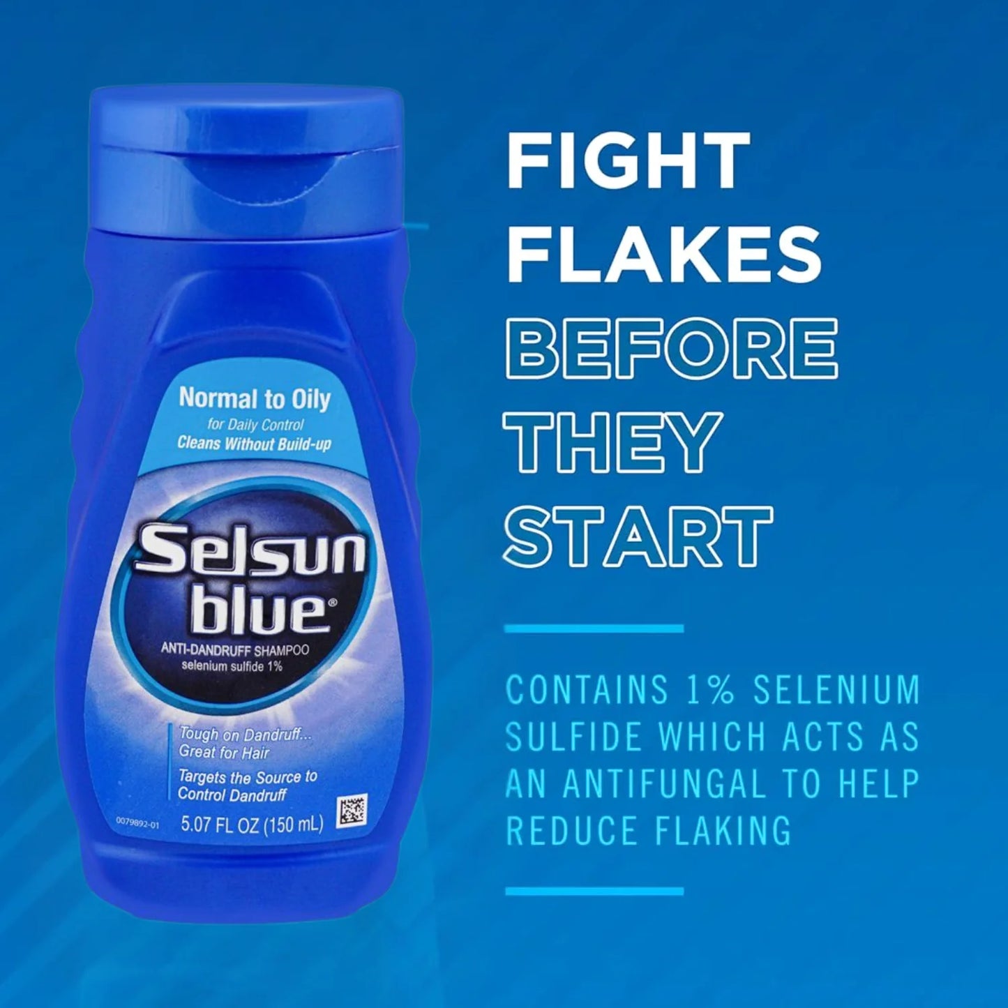 Selsun Blue Medicated Anti-Dandruff Shampoo – 150ml | Fights Dandruff & Soothes Scalp