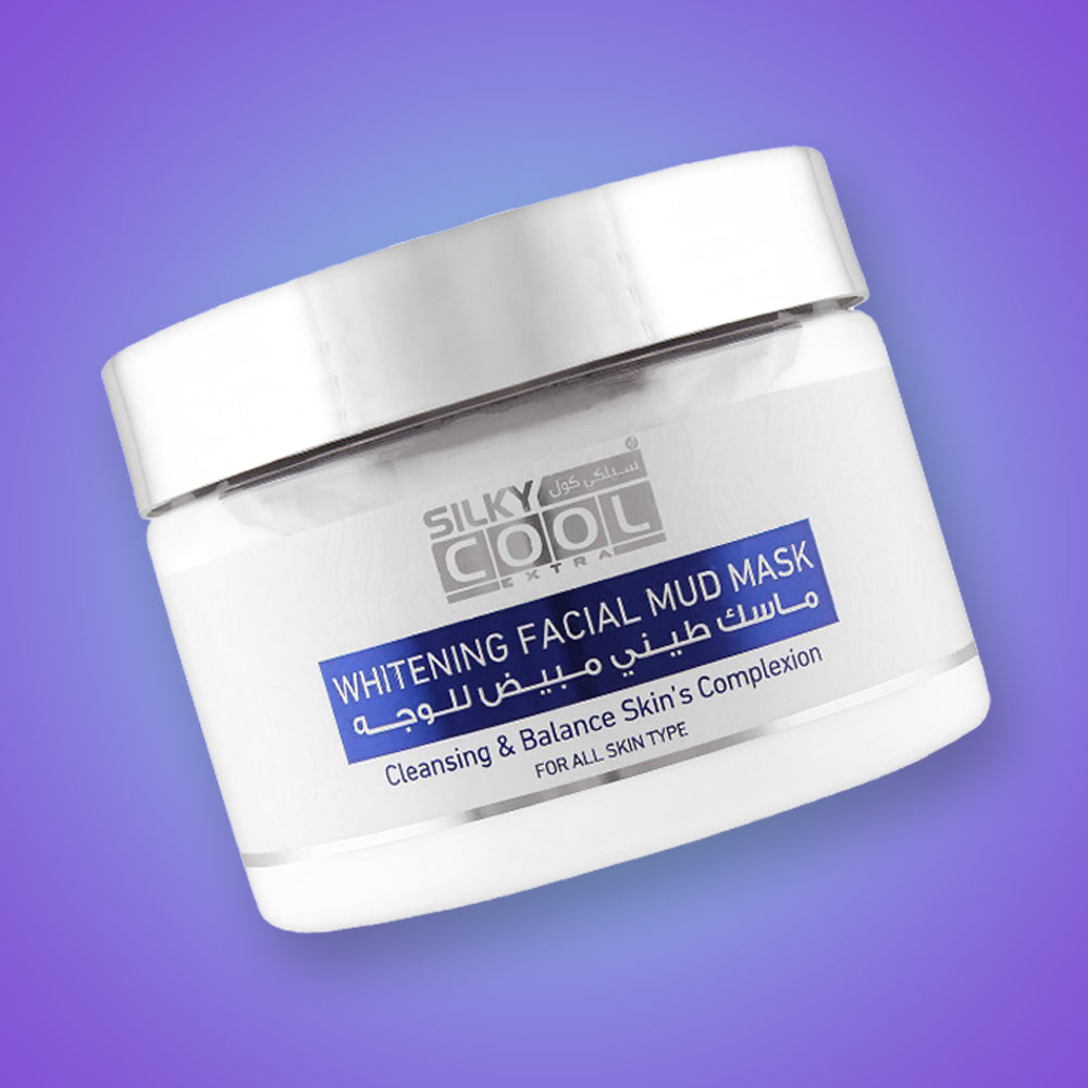 Silky Cool Whitening Radiance Facial Mud Mask - Brightening, Detoxifying, and Skin Rejuvenating Formula 350ml