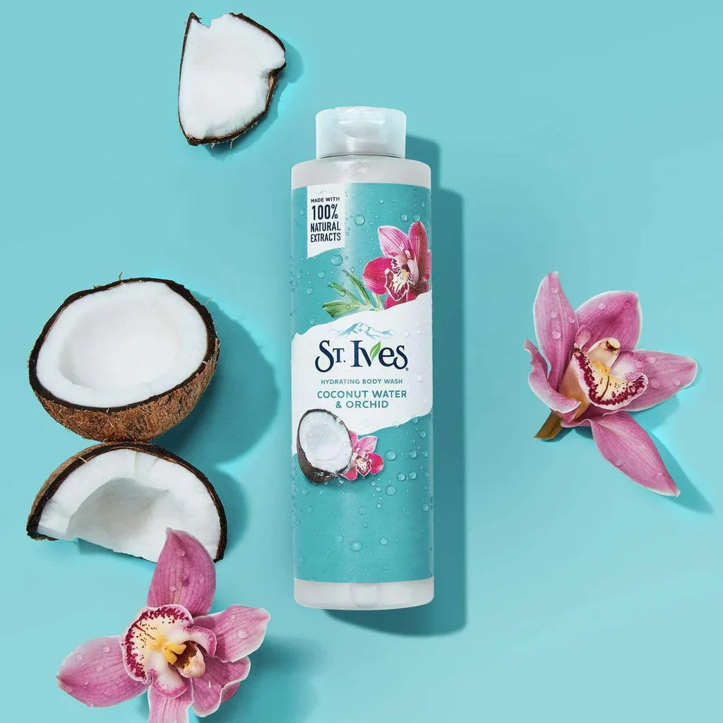 St. Ives Radiance Collection: Pink Lemon & Mandarin Orange, Rose Water & Aloe Vera, Coconut Water & Orchid