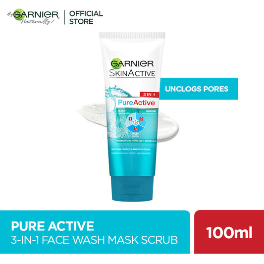 Garnier Face Wash Pure Active: Deep Cleanse and Purify for Clear, Fresh Skin