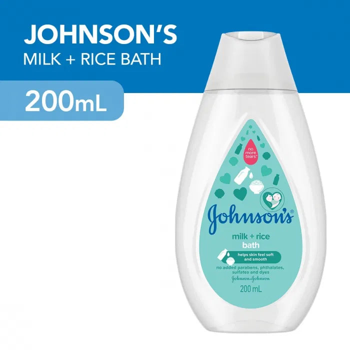 Johnson's Shampoo Collection: Milk + Rice, Shiny Drops, and Strong & Healthy 200ml