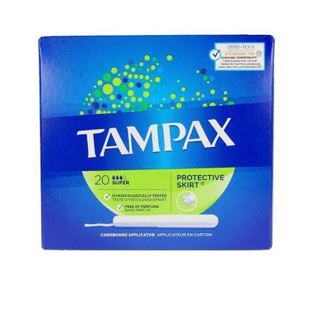 Tampax Super Sanitary Pads (Non-Plastic Top Sheet) – 20 Pads Pack