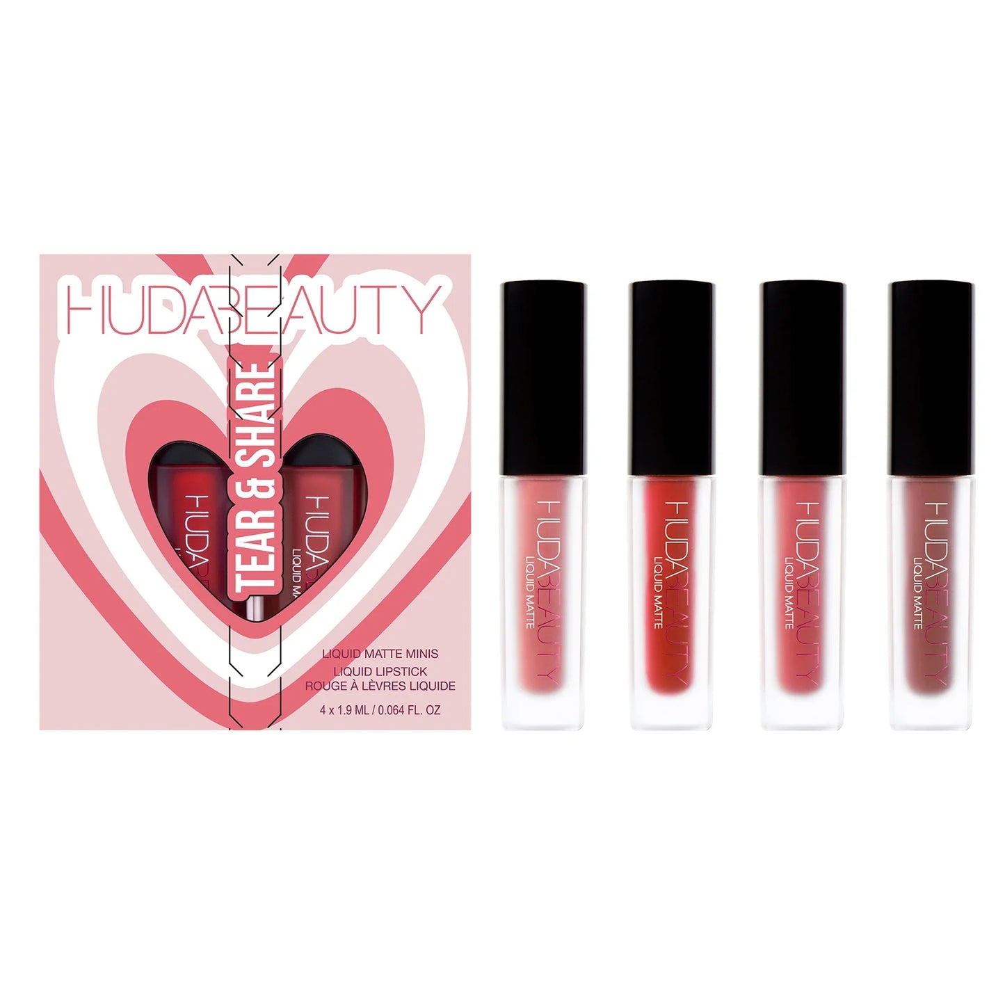 Huda Beauty Lovefest Tear & Share Lip Quad – A Limited-Edition Set for the Perfect Pout