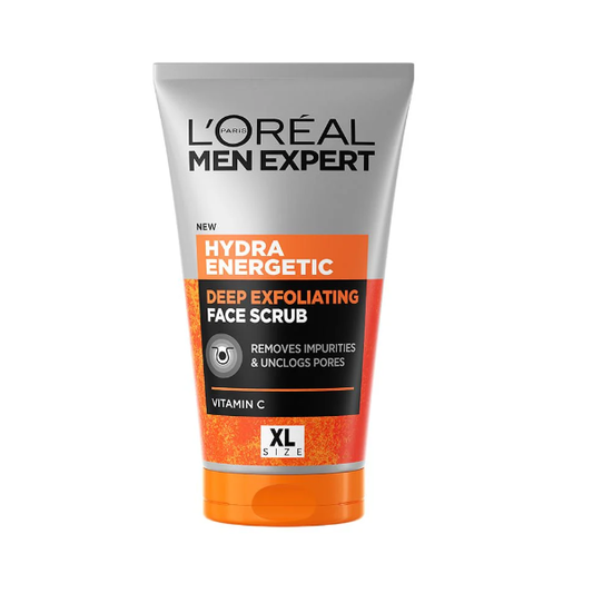 L'Oréal Men Expert Hydra Energetic Deep Exfoliating Face Scrub: Energize and Refine for Smooth, Revitalized Skin